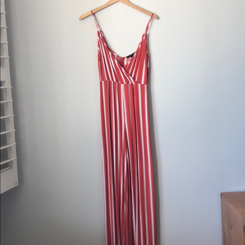 Long spaghetti strap jumpsuit